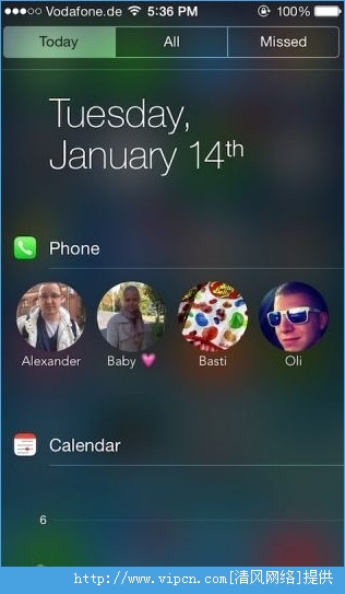 iOS7 ֪ͨʾϵ˲Favorite Contacts 7 for NotificationCenter V1.1-1