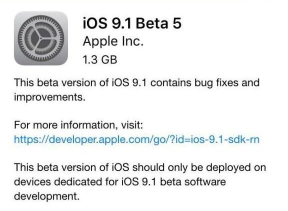 iOS9.1 Beta5̼صַǶ٣iOS9.1 Beta5̼صַȫ[ͼ]