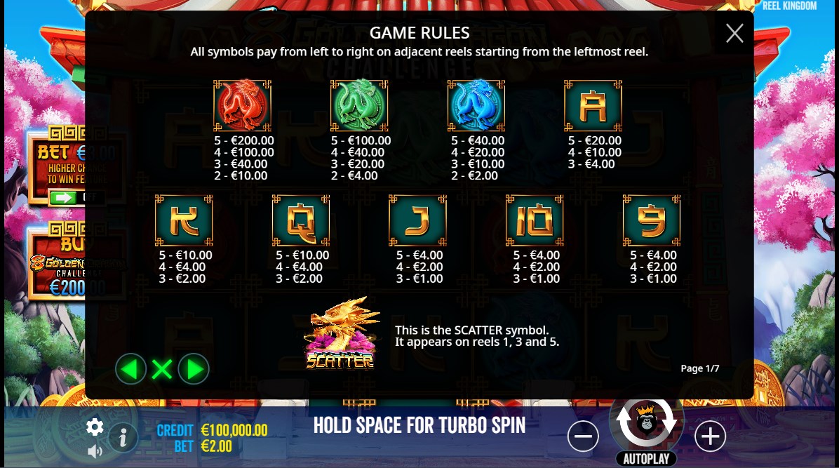 8 Golden Dragon Challenge slot apk para android  1.0 screenshot 1