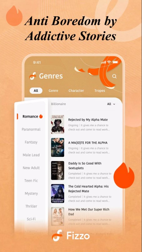 fizzo novel app versão em inglês  4.5.6 screenshot 1