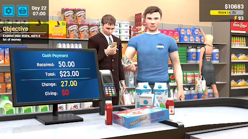 Manage Supermarket Simulator mod apk 2.0  tudo ilimitado sem anúncios图片1