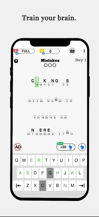 Cryptogram Word Challenge Apk Download for Android  1.0.19 screenshot 2