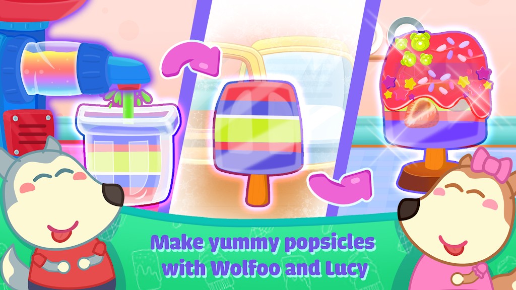 Wolfoo Ice Cream Shop Dessert Apk Baixar para Android  1.1.2 screenshot 3