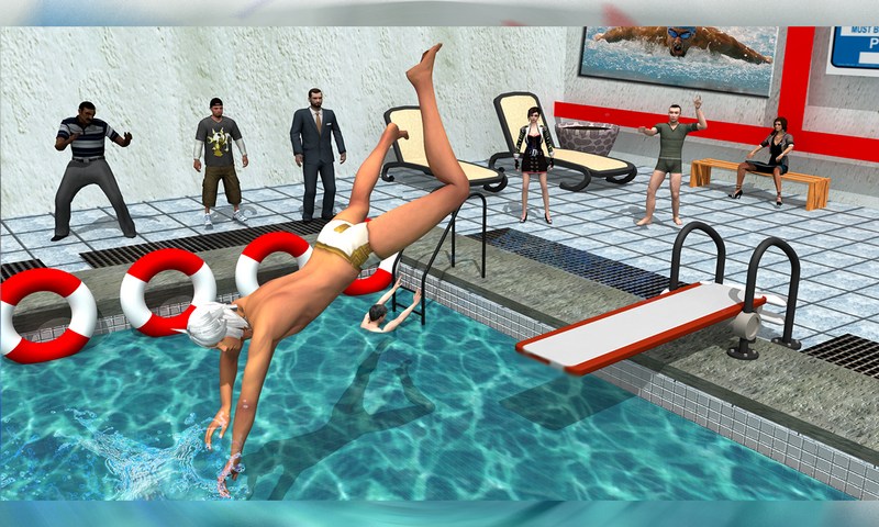 Swimming Race game online Download gratuito  4.1 screenshot 2