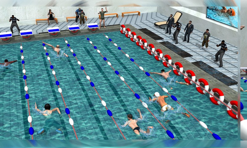 Swimming Race game online Download gratuito  4.1 screenshot 1