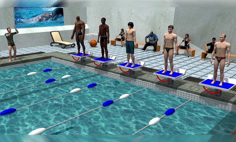 Swimming Race game online Download gratuito图片1