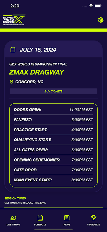 SMX Live Timing and Scoring apk para android  1.1.2 screenshot 2