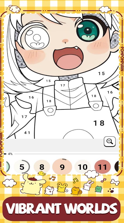 Anime Digital Coloring Game Apk Baixar para Android  2.0 screenshot 2