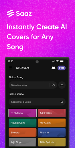 Saaz AI Covers and Songs mod apk premium desbloqueado última versão  v1.0.8 screenshot 2